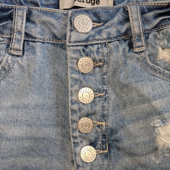 REFUGE BRAND HIGH WAISTED BUTTON FLY SHORTS - Picture 7 of 8